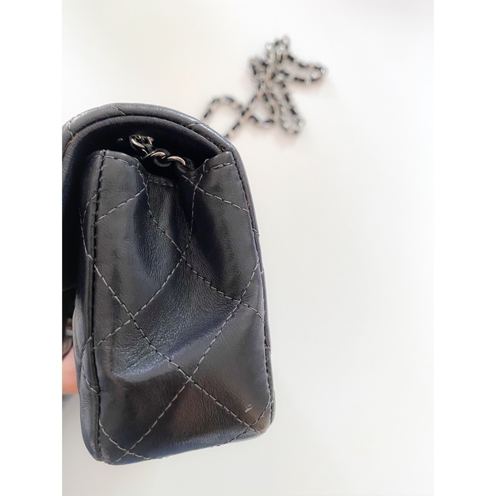 ▫️Chanel▫️ Quilted Mini Flap Charcoal Crossbody - Picture 8 of 13